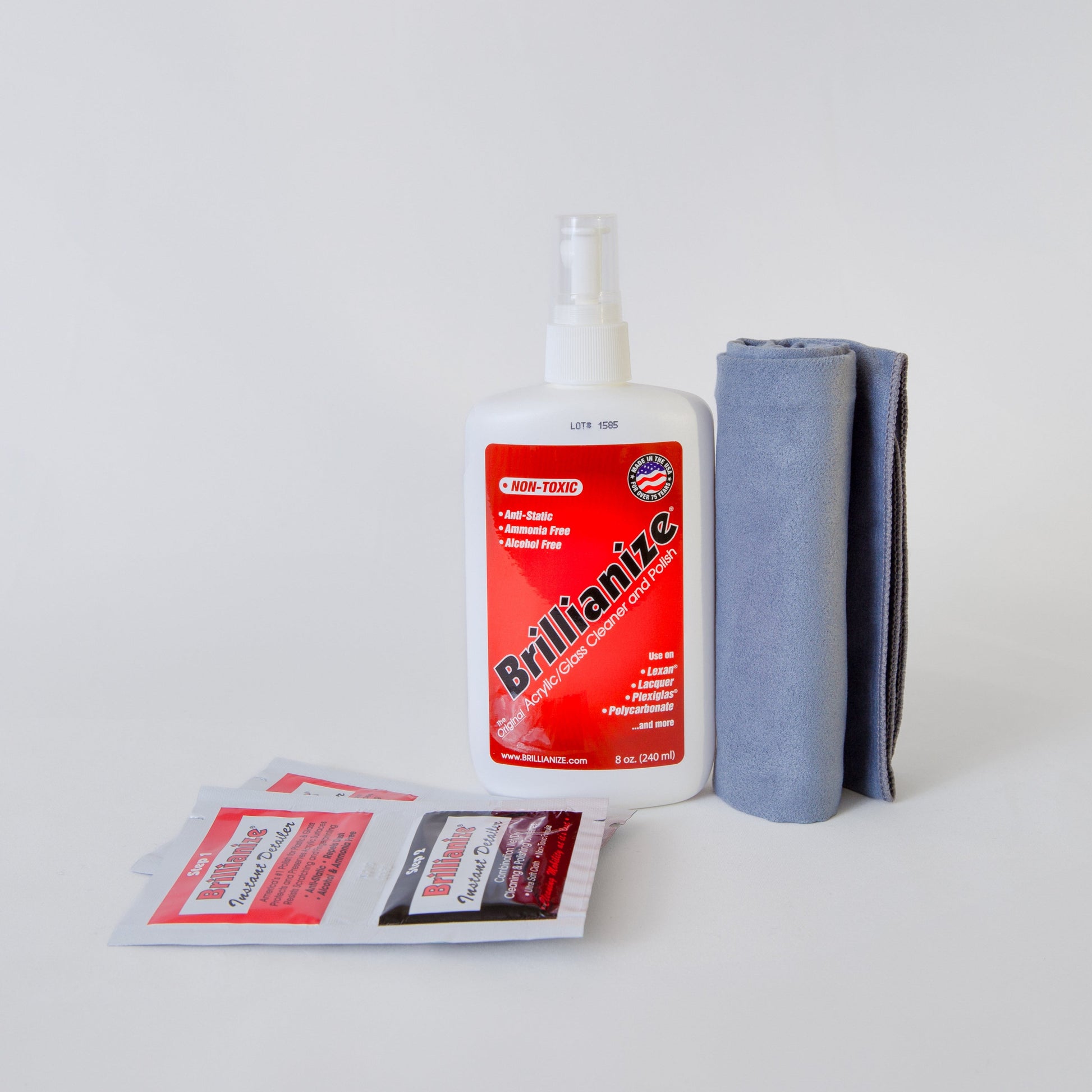 Plastic Cleaner Kit by Brillianize for Polycarbonate unboxed